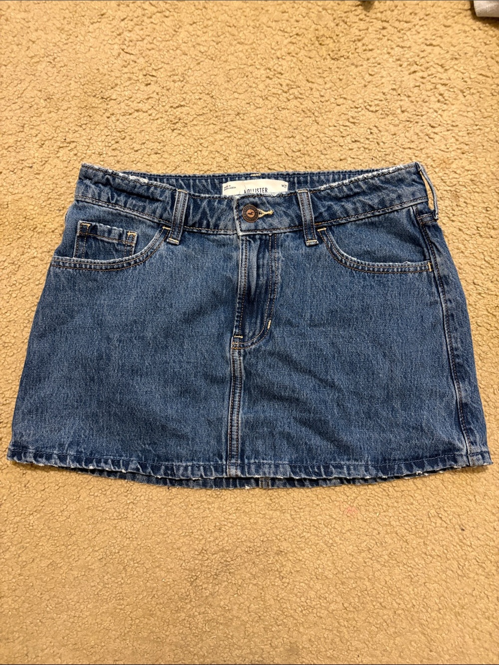 Hollister Dark Blue Denim Mini Skirt
